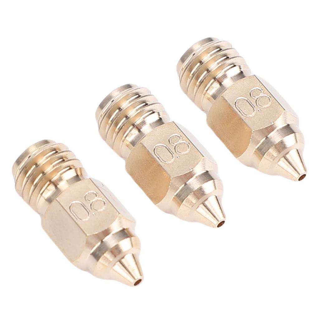 3 Pcs 0.8mm Hotend Nozzle Replacement for Creality Ender 5 Max 3D Printer High Temperature Proof Brass Nozzle