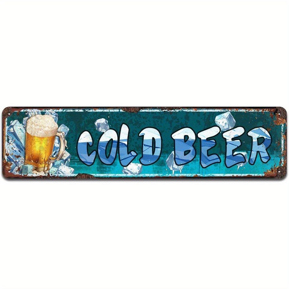 Retro Metal Wall Art for Home Office Beer Bar Decor