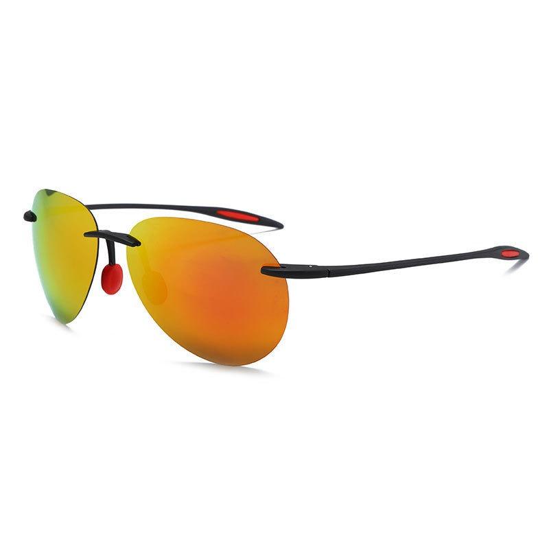 Sport Goggle Rimless TR90 Polarized Sunglasses Women For Men Luxury Brand Designer Sun Glasses Vintage PunkOval Ski Cycling Eyeglass