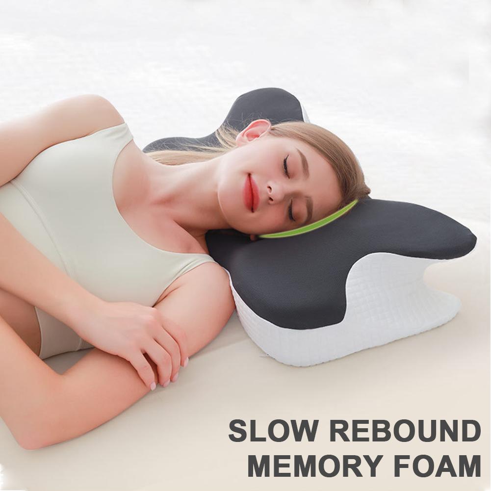Comfortable Side Sleeping Butterfly Pillow Ergonomic Slow Rebound Memory Foam Pillow Neck Protection Sleeping Orthopedic Pillow