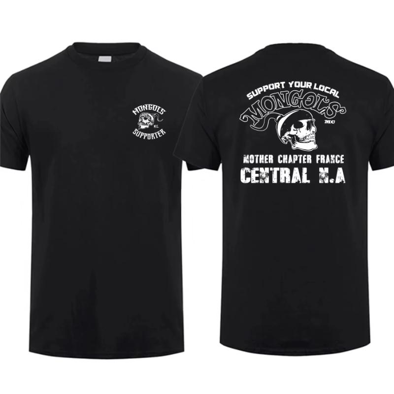 

Удивительные футболки Мужская футболка Повседневная футболка большого размера Essential Mongols Logo Motorcycle Union Футболка Мужские футболки Графическая уличная одежда XXXXL