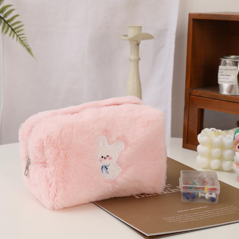 Plush Makeup Bag With Lotso Rabbit Print For Travel And Storage For Women