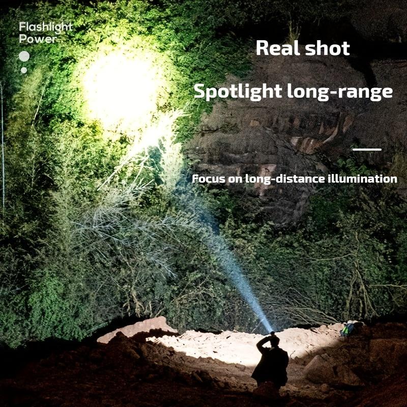 LED Strong Light Five Head Airplane Head Wearable Riding Light Outdoor Camping Fishing Headlight Long Endurance 4 Illumination Modes