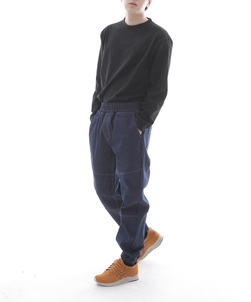 Seinteukeulu Semi-Slim Fit Cut Denim Jogger Pants Cs-301J Indigo Denim Brs