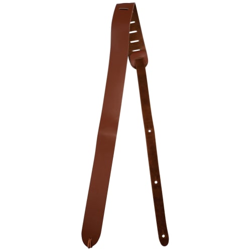 KIWAYA STP-BR Genuine Leather Ukulele Strap, Brown (Endpin Type with Pin)