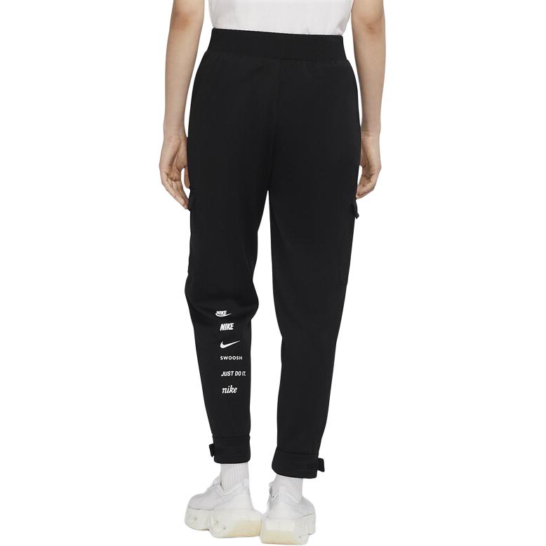 Nike Lauftraining Gewebte Sportliche Lässige Tapered Hose Damen Unterteile Schwarz CV8649-010