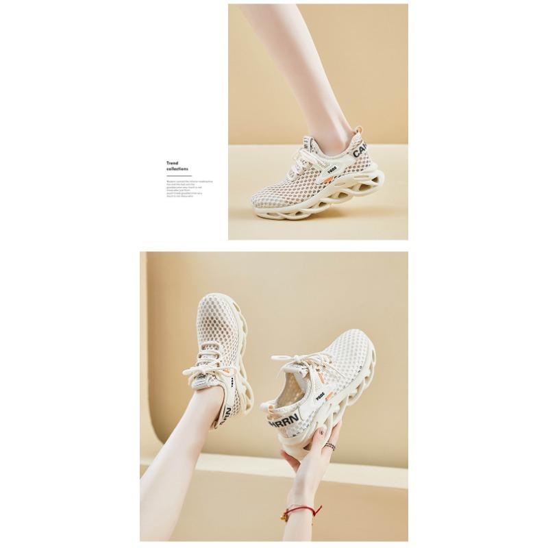 Cut-out Mesh Shoes, Athleisure Women's Shoes, Breathable Mesh Women's Singles, Coconut Shoes