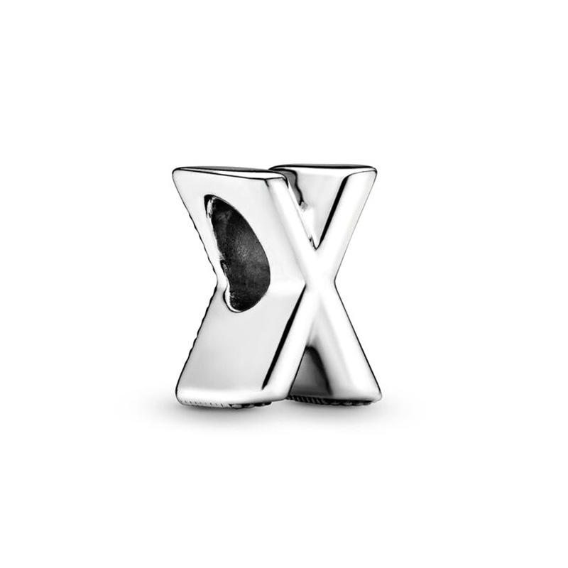 Classic Letter Alphabet A-Z Silver 925 Charm Beads Fit Charms Bracelet  Beads for Women Jewelry Making Gifts