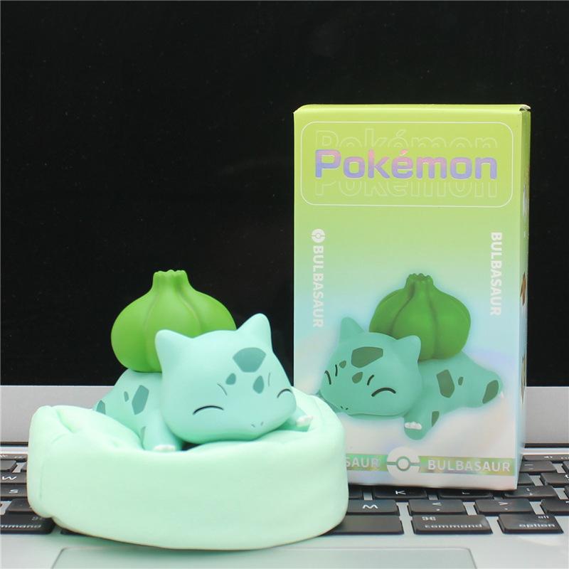 Original Cute Pokemon Model Toy Pikachu Charmander Bulbasaur Eevee Snorlax Action Figure Desktop Ornament