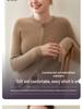 Fashionable Ribbed Cashmere Zipper Cardigan Sweater - Slimming Knit, Round Neck Wool Coat