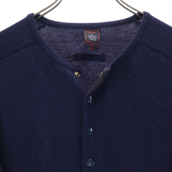 JEAN-PAUL GAULTIER Wolle Langarm Strick-Cardigan 48 Navy System Damen Gebraucht
