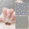 1 Sheet Christmas White Snowflakes Nail Stickers Snowflake Nail Decal Snowflake Xmas Slider