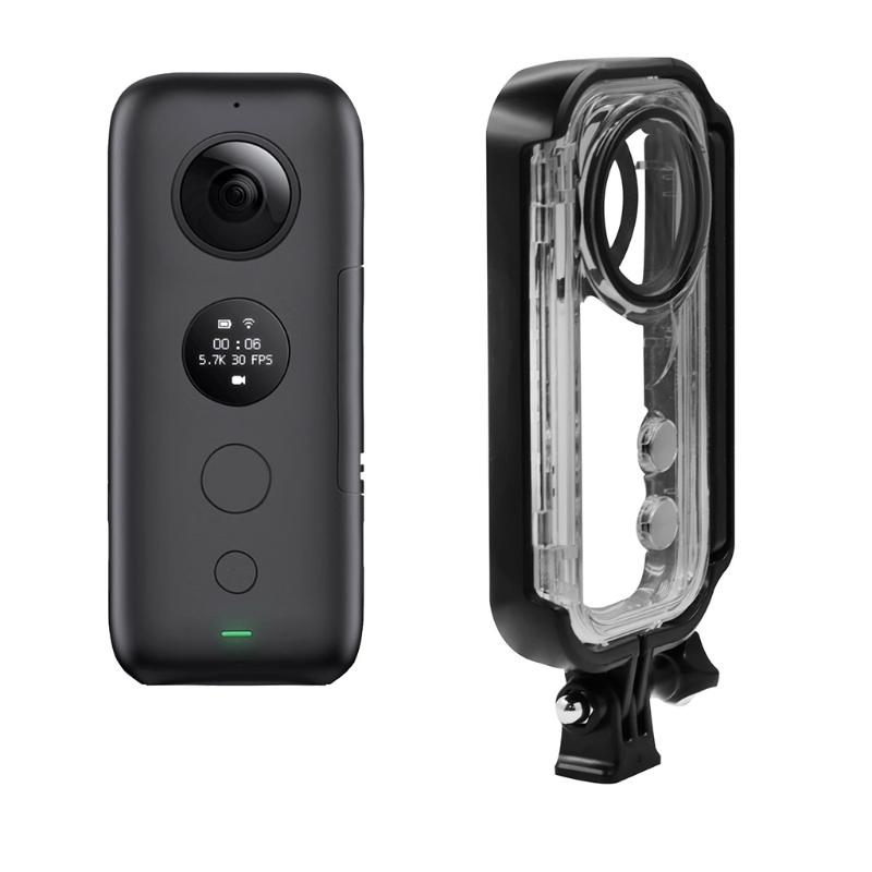 Kompatibel für Insta 360 One X Kamera Zubehör Unterwasser Wasserdichtes Gehäuse Tauchgehäuse Schwarzes Gehäuse Schützt Kamera