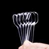 100pcs Mini Clear Plastic Spoons Disposable Flatware Spoons For Jelly Ice Cream Dessert Appetizer Disposable Plastic Spoon