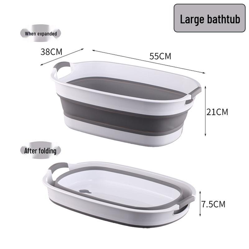 Premium Foldable Baby Bathtub: For 0-3 Year Olds, Sit or Lie, Rectangular Design