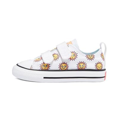 Tênis Chuck Taylor All Star Cano Baixo Tênis de Bebê Branco Amarelo 770703C