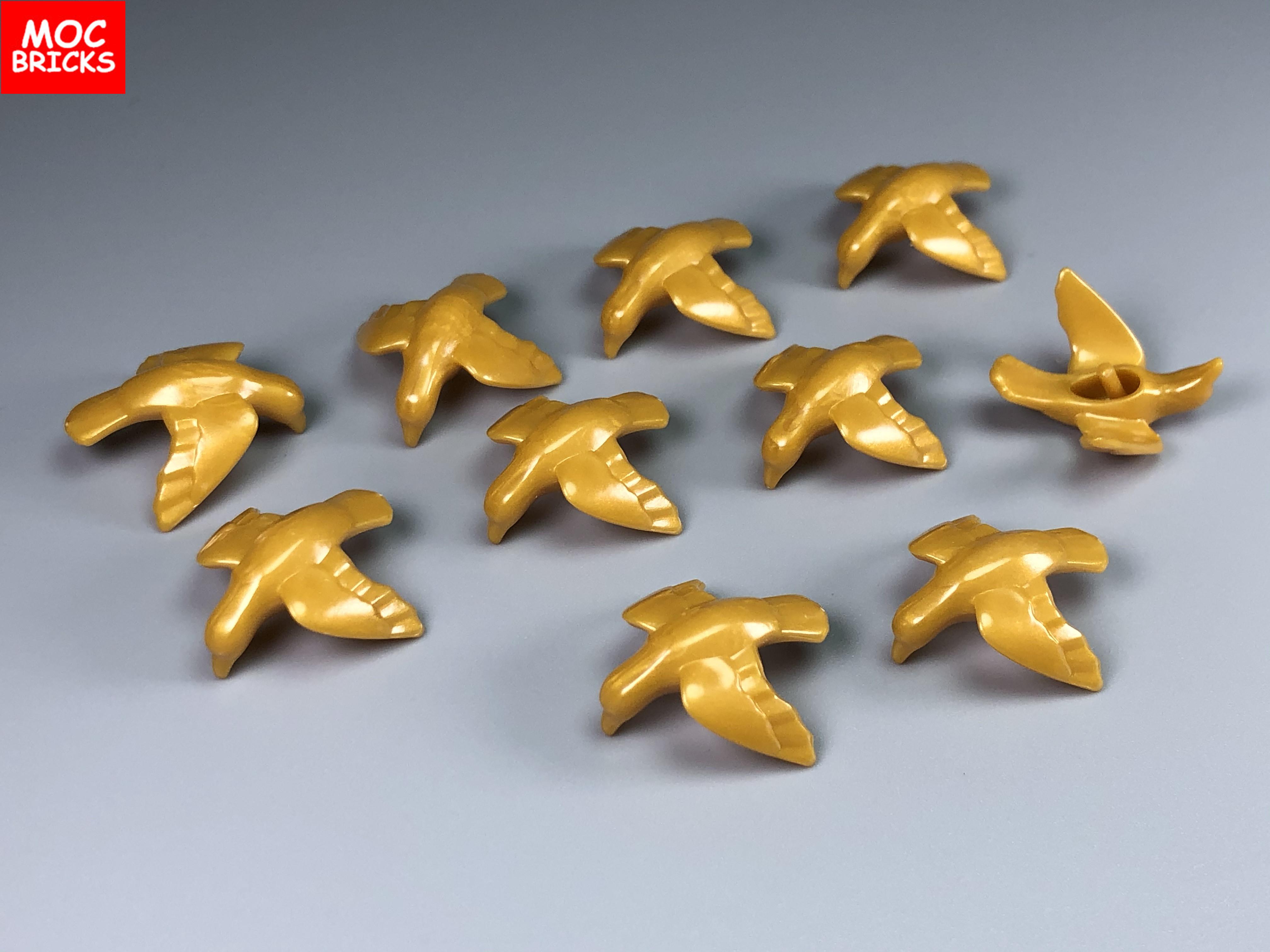 

Non-Toxic Moc Bricks Animal Sparrow Bird Forest Golden Plume Assembled Particles City Building Blocks Accessories Toys Plastic Toys