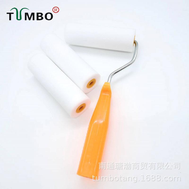 4-Inch High-Density Sponge Roller Brush for Color-Changing Latex Paint 4-inch Sponge 5 pcs + 1 Handle