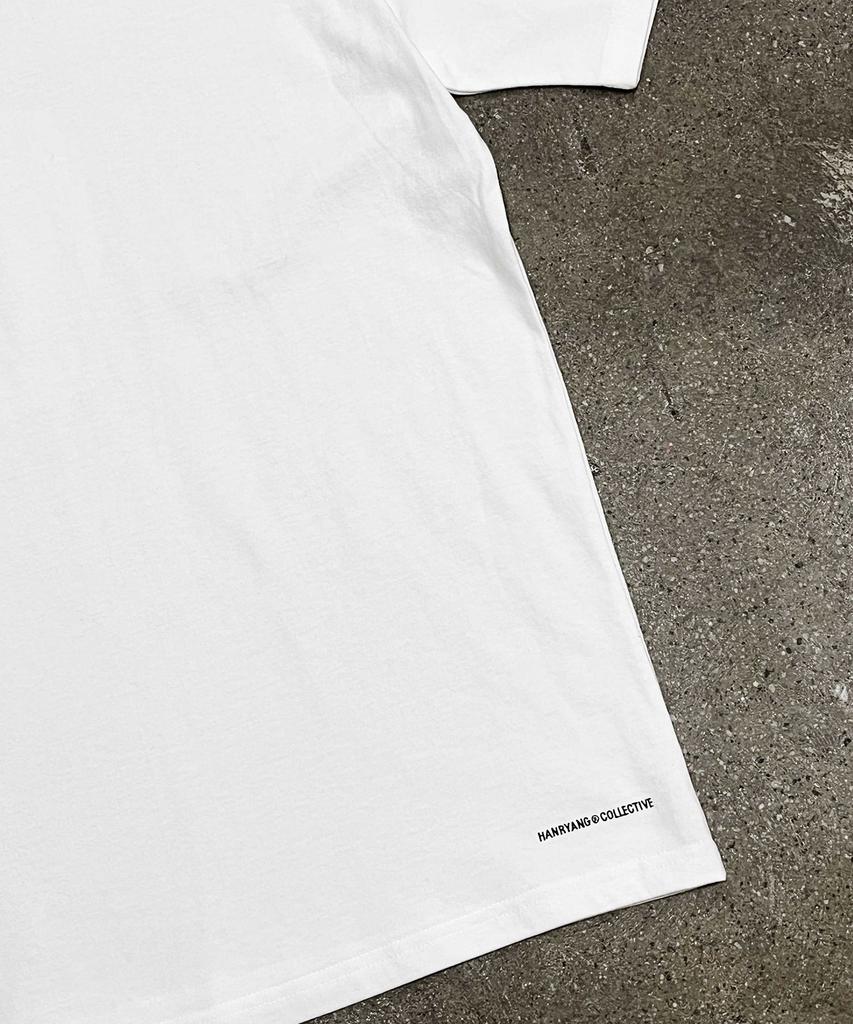 HANRYANG COLLECTIVE Hr Pink Back Icon Tee White