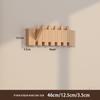 YIXI Natural Wood 12-Hook Wall Coat Rack