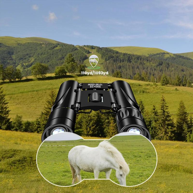 Fernglas-Teleskop, Mini, tragbar, Zoom, Hd, zusammenklappbar, große Reichweite, 50000 m, Nachtsicht für Outdoor-Camping-Konzerte