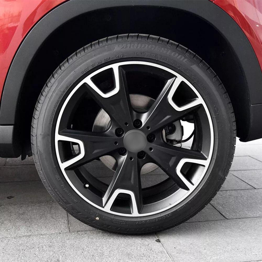 4ks Je vhodný pro Mercedes-Benz Nálepka krytu náboje 75MM Mercedes-Benz Klas pšenice Kryt středu náboje Stříbrná Černá Plastová Nálepka krytu pneumatiky.