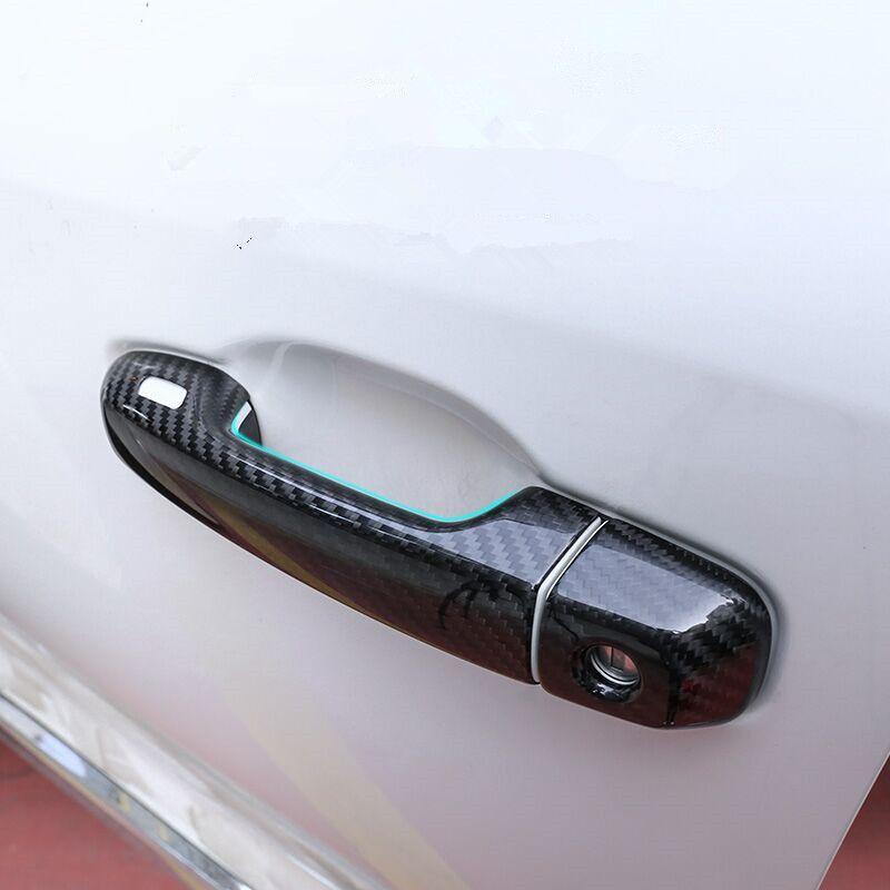 For Toyota Land Cruiser Prado 150 J150 LC150 LC200 2010 -   Carbon Fiber Door Handle Cover Trim Car Styling
