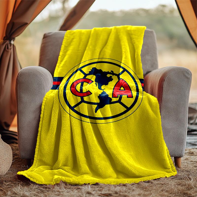 Club Amrica Flannel Blanket Soft Warm All-Season Throw, Design for Camping, Car Travel, Hiking Sofa, Bed, Office Perfect Gift for Parties