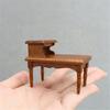 Vintage 1/12 Dollhouses Miniature Wood Coffee Table Two Tiers Side Desk for Living Room Decoration Model Scene Decors