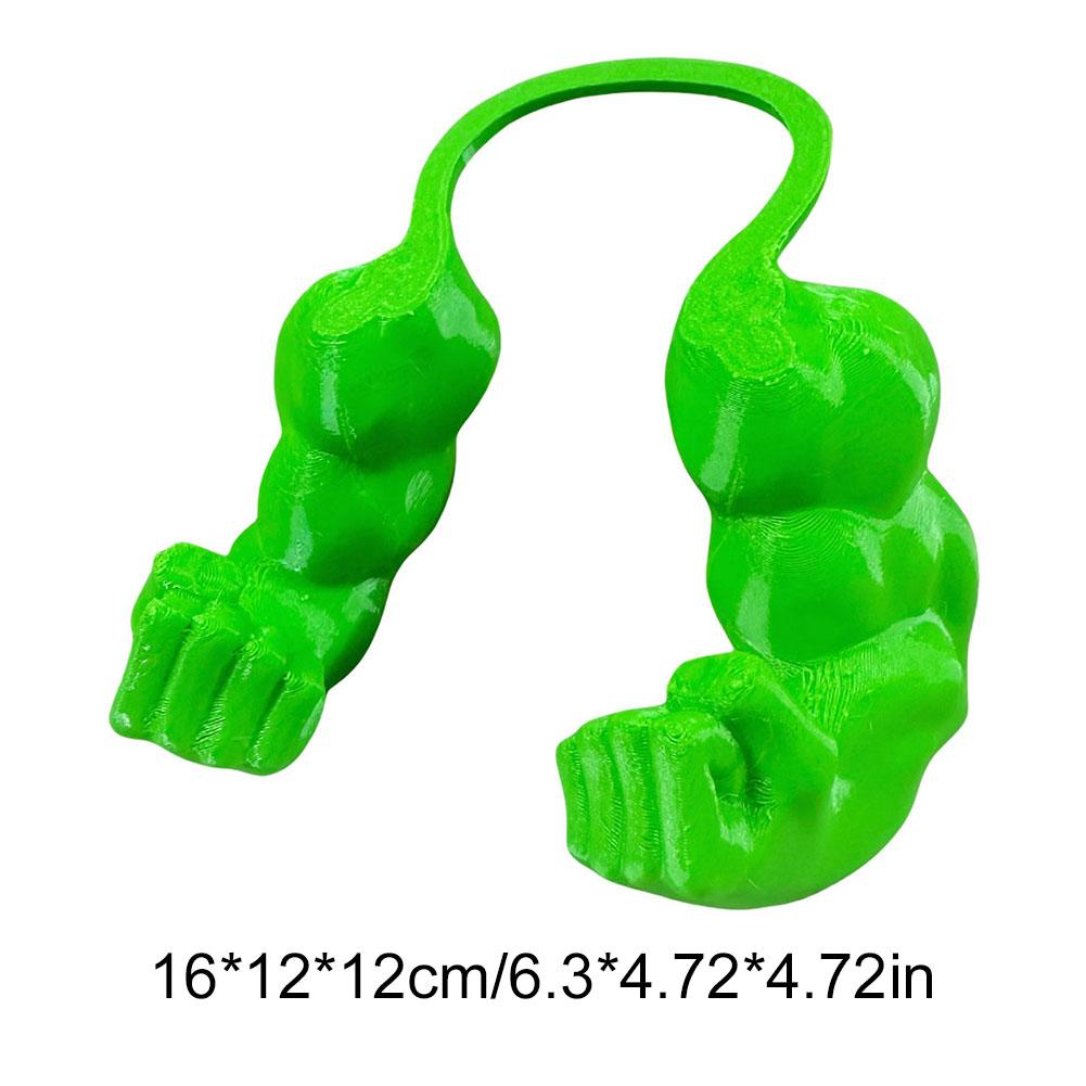 Cat Muscle Arm 3D Printed Creative Funny Cat Neck Hanging Decor Pet Cosplay Costume Accessories for Halloween Birthday Party