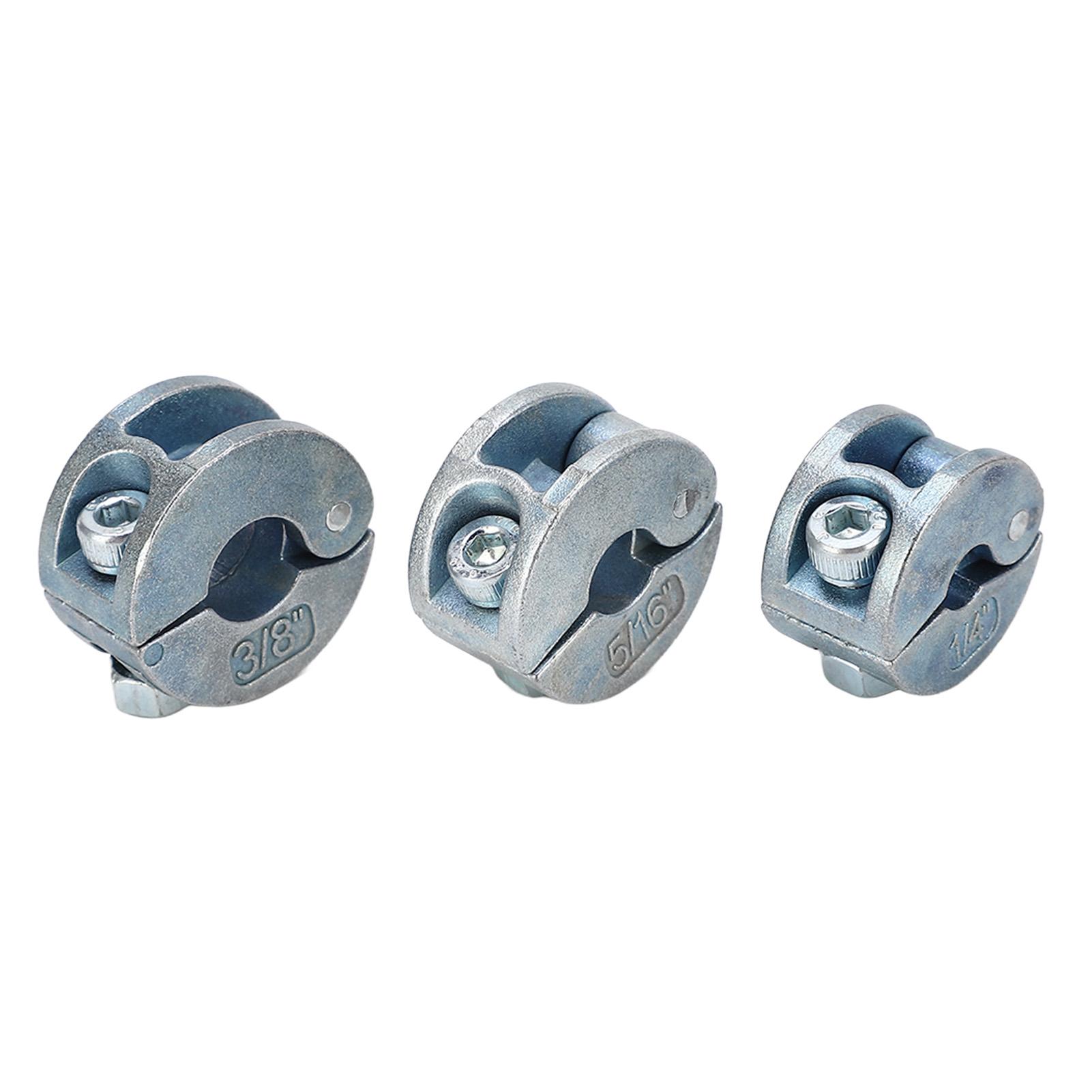 

3PCS Drill Bit Stopper Collars Zinc Alloy Drilling Depth Stop Rings with Hex Wrench Open Type