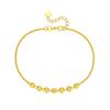 Vietnam Cat's Eye Stone Bracelet with Gold-Plated Brass Beads - Women's Fashion Jewelry Gift