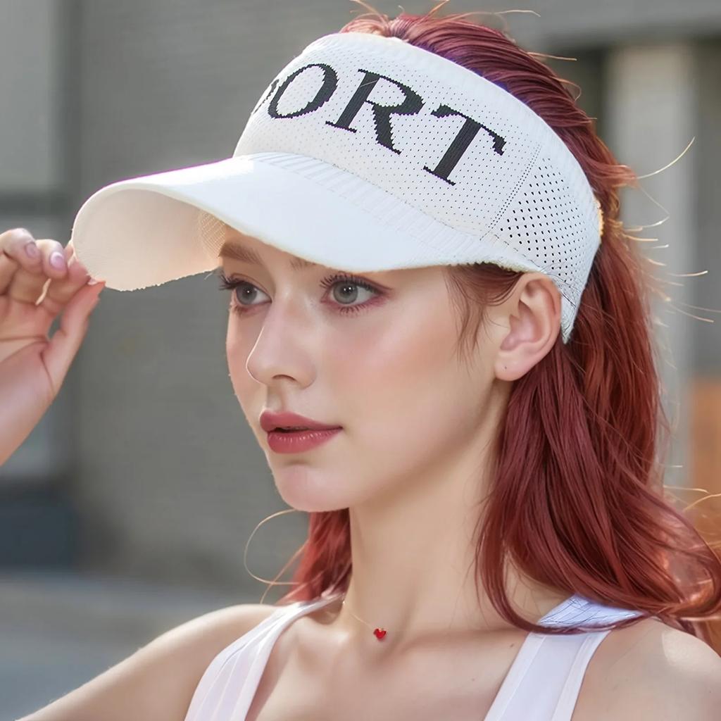 Summer Empty Top Sport Cap Brim UV Protection Knitted hat Breathable Sun Outdoor Hat Korean Fashion Sunshade