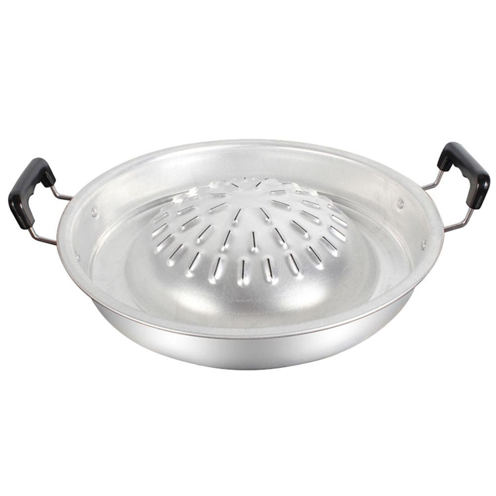 Portable Stainless Steel Korean BBQ Grill Pan for Outdoor Camping Picnic Multi Function Tray for Grilling Cooking for Perfectly