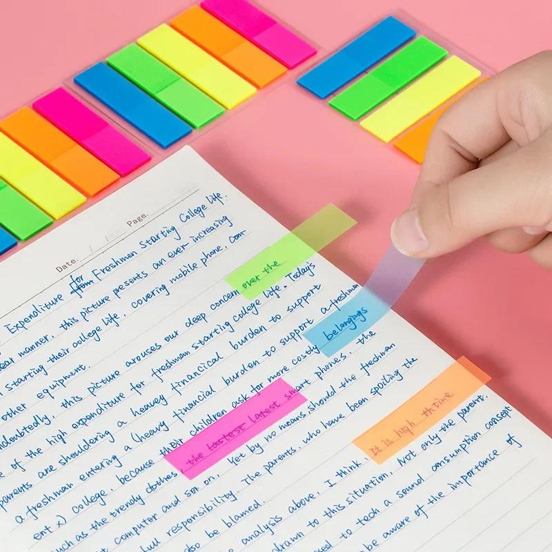 2 pezzi/set Blocco Note Adesivo Kawaii Carino Blocco Note Cancelleria Adesivo Note Adesive Fluorescenti Cancelleria per Ufficio e Scuola