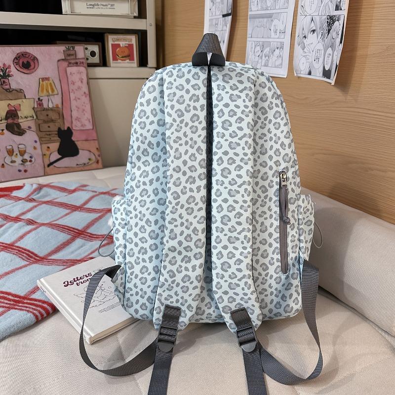 Autumn and winter cool niche ins style leopard print schoolbag female fashion spice leisure travel lightweight backpack