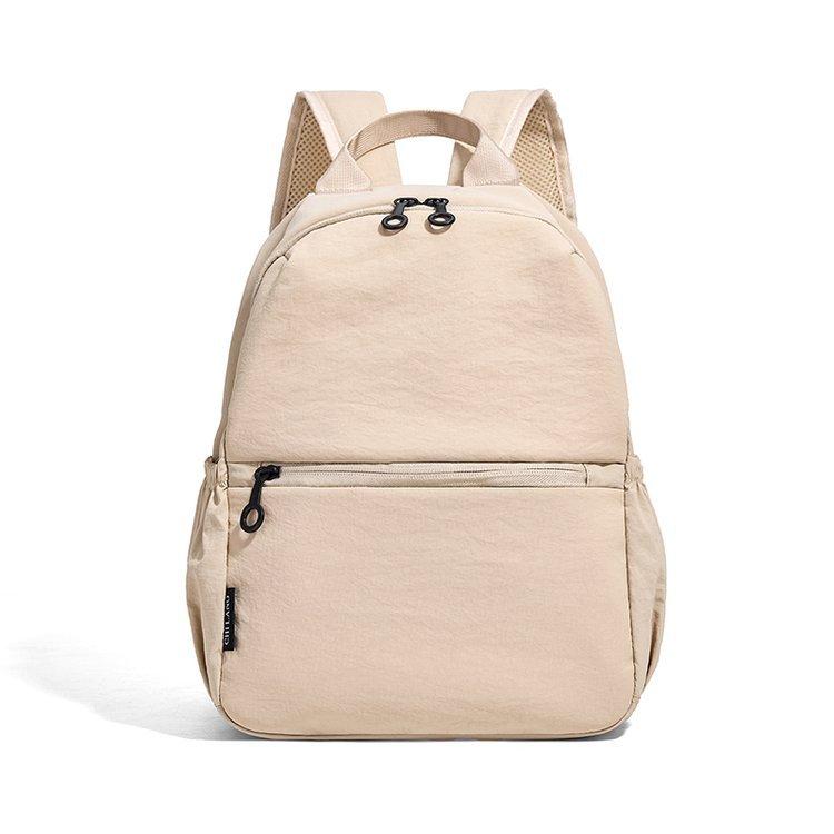 Schoolbag Backpack Solid Color Casual Backpack New Stylish Simple Versatile School Bag Multi-pocket Lightweight Travel Backpack