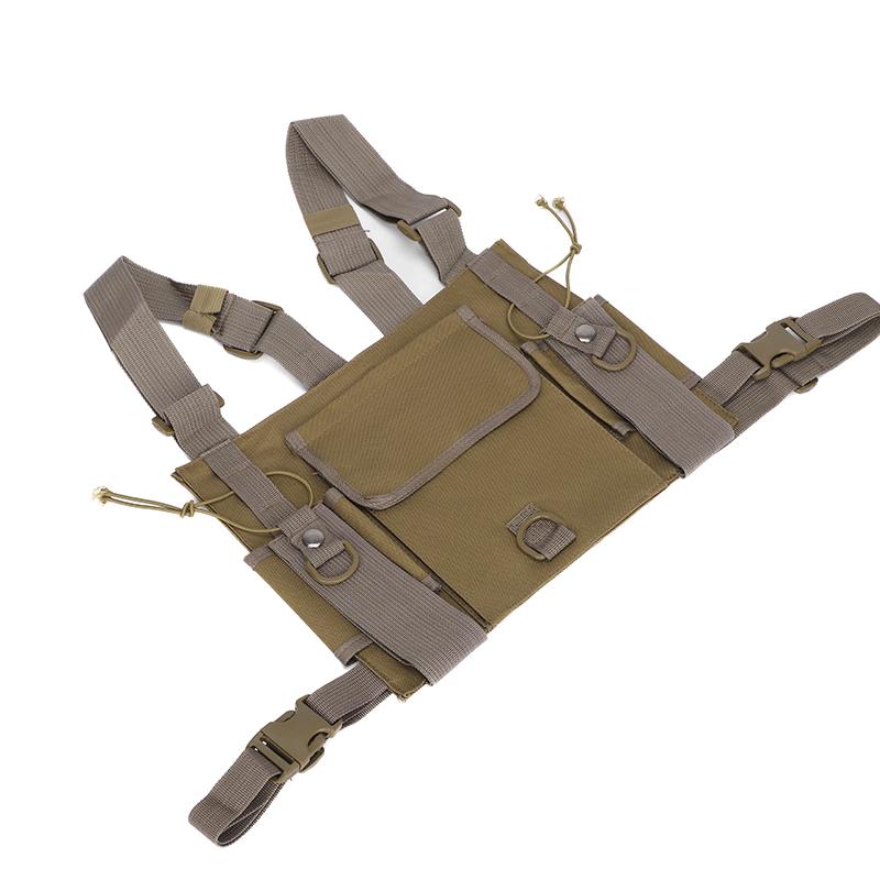 Chest Bag Waist Pack Men's Chest Pack Hip Hop Streetwear Tactical Vest Bag For Men Durable Canvas Man Shoulder Bag For Men Bolsa