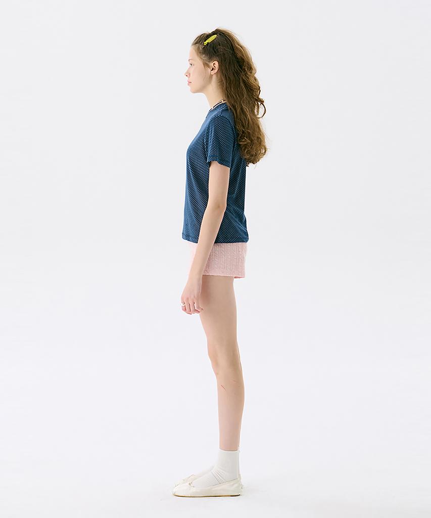 JUNEJUNE SPACE Dot Fitted T_Navy