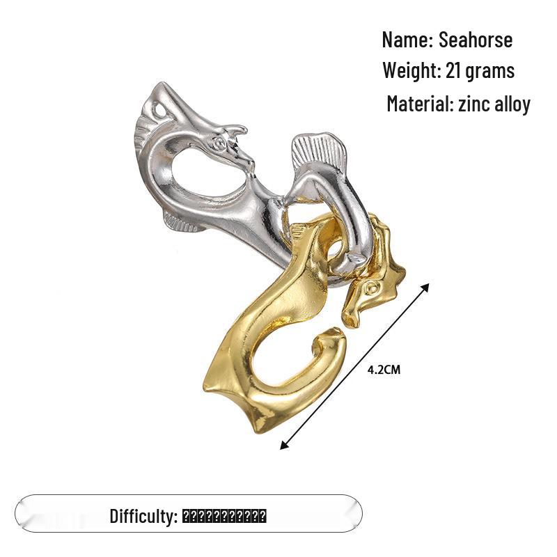 Zinc Alloy Kongming Puzzle Lock: Disentanglement Ring Educational Toy