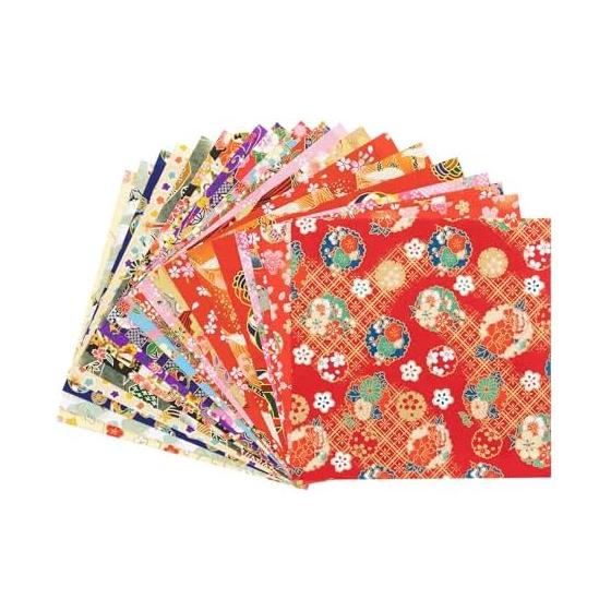 Washi Kawasumi Specially Selected Hand Dyed Kyoto Yuzen Washi Chiyogami 15cm Various Patterns 20 Patterns Included