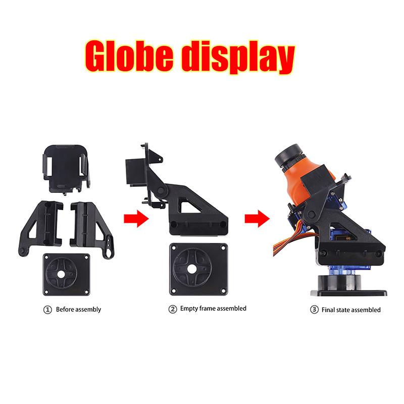 1Set Sg90 Mg90S 9G Steering Gear Pan Tilt Two Axis Ptz Ultrasonic Aerial Model Camera Mount Fpv Gimbal Camera Support Fittings