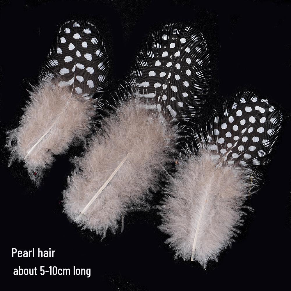 Plumes à Pois Naturelles pour Accessoires de Bâtonnet Jouet pour Chat DIY - 50 pcs.
