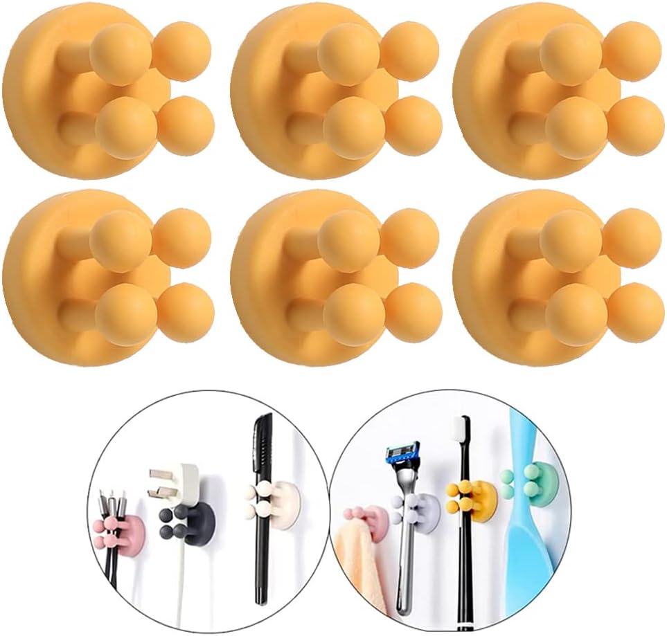 Silicone Toothbrush Holders Waterproof Self Adhesive Multi-Function Hooks Toothbrush Holders