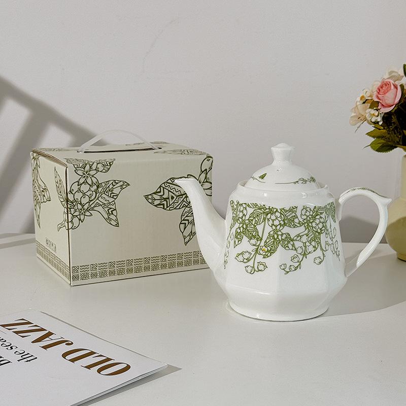 

Деревенский колокольчик ветра Орхидея Чайник День рождения Свадебный подарок для лучшей подруги Подружки невесты Сувенир Женский набор для послеобеденного чая с чашками