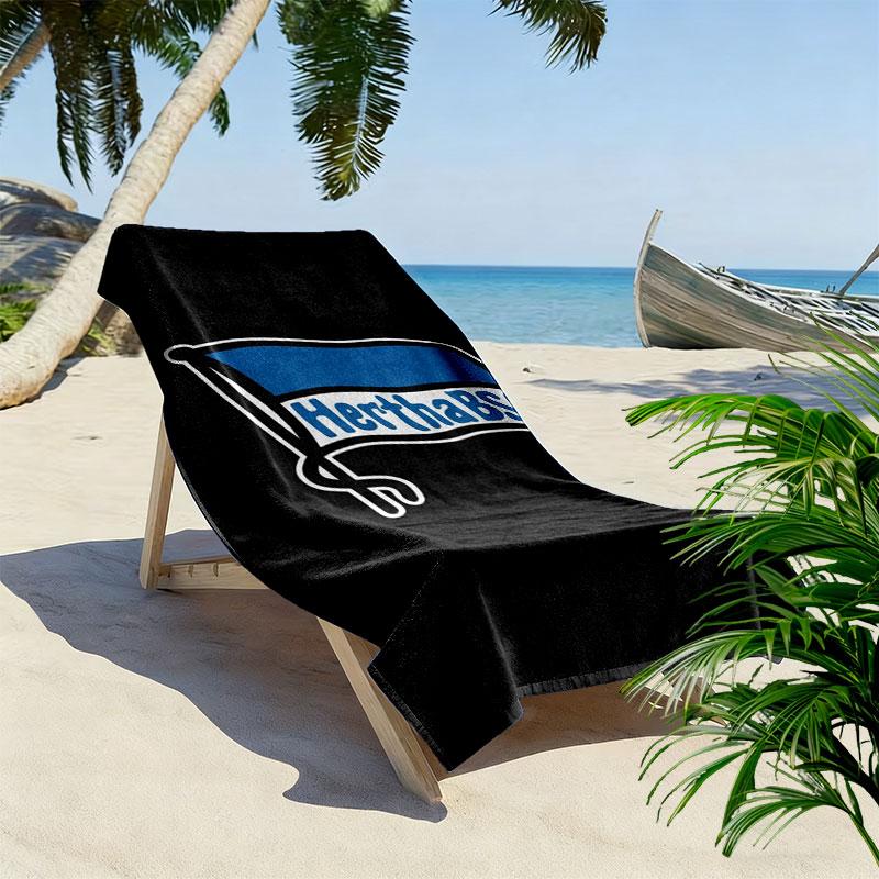 Hertha BSC Print Strandtuch, Großes Weiches Schnelltrocknendes Handtuch für Strand Camping Schwimmen