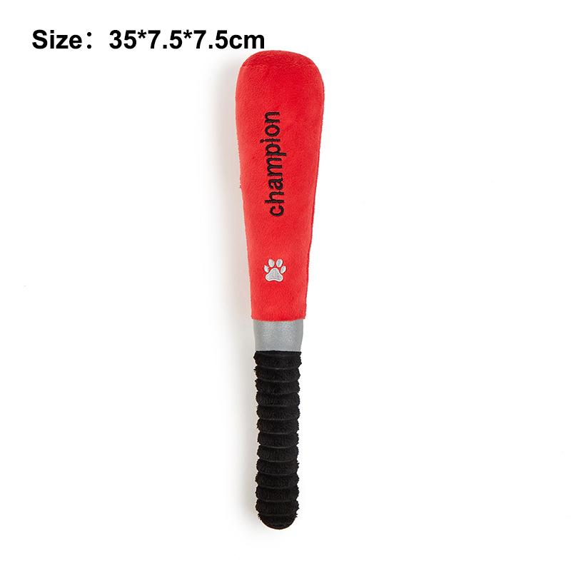 

Устойчивая плюшевая бейсбольная бита, бейсбольная игрушка для собак, мягкая пищащая бейсбольная бита, игрушка для собак, интерактивная игрушка для домашних животных, товары для животных