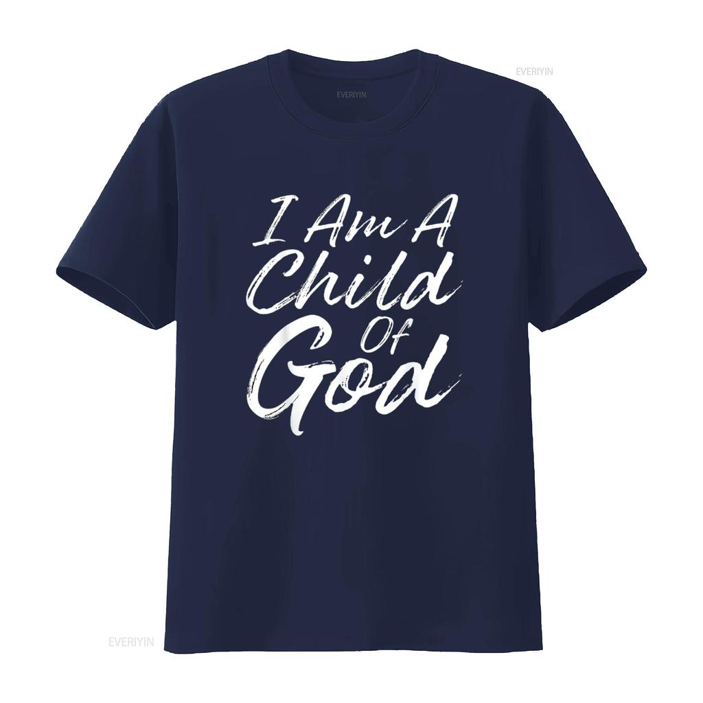 Womens I Am a Child Of God T Shirt Godly Christian Faith Black X Large vintage Washed fashion Stretched Comfortable Stylish
