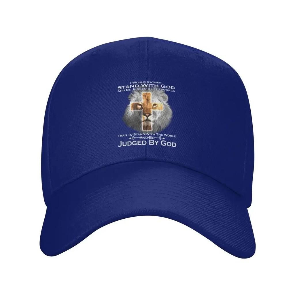 New Custom Punk I Rather Stand With God And Be Judge By The World Baseball Cap Women Unisex Breathable Dad Hat Sports Snapback Hats