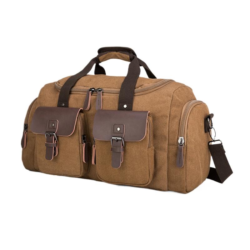 Wear-resistant 16A Microfiber Canvas Touring Bag Waterproof Short Distance Travel Luggage Bag Unisex Outdoor Sports Fitness Shoulder Crossbody Handbag